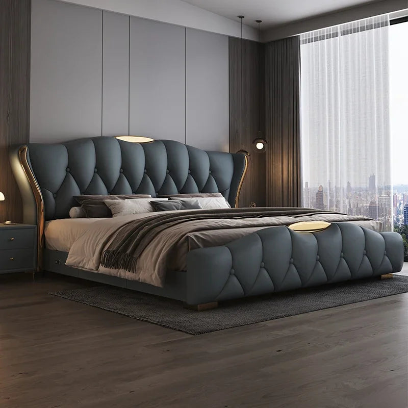 Complete bedroom furniture king set by MC THE BLACK DIAMOND, including a stylish bed frame and matching bedroom pieces.