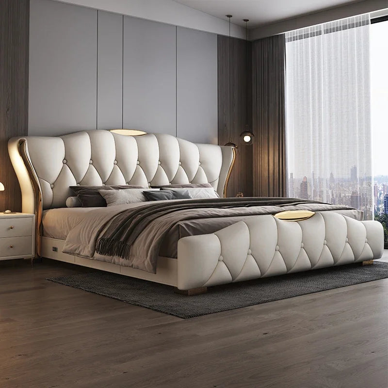 Complete MC THE BLACK DIAMOND bedroom furniture king set with a bed and matching pieces in a modern bedroom scene.