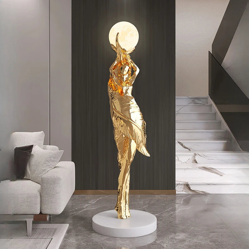 Large Modern HomeDecor abstract feather girl sculpture by 𝕄𝕔 𝕋𝕙𝕖 𝔹𝕝𝕒𝕔𝕜 𝔻𝕚𝕒𝕞𝕠�