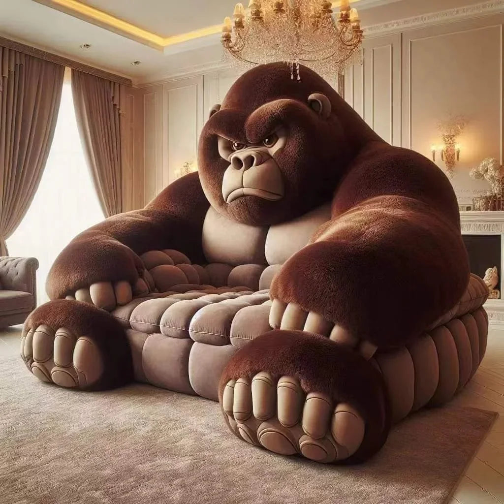 Gorilla King Kong designer leather sofa by 𝕄𝕔 𝕋𝕙𝕖 𝔹𝕝𝕒𝕔𝕜 𝔻𝕚𝕒𝕞𝕠�