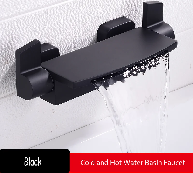 MC The Black Diamond dual control bath and shower faucet for hot and cold water with separate handles and sleek chrome finish.
