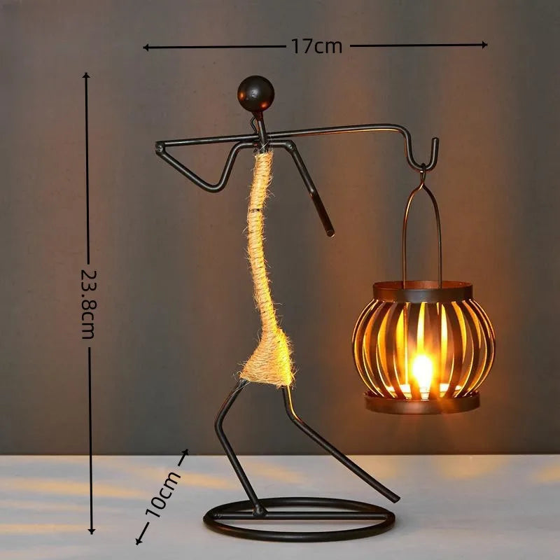 Handmade candle holder decor with figurines from 𝕄𝕔 𝕋𝕙𝕖 𝔹𝕝𝕒𝕔𝕜 𝔻𝕚𝕒𝕞𝕠�