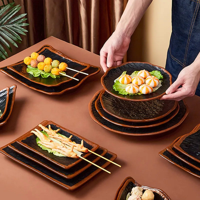 Japanese melamine dinner plate from 𝕄𝕔 𝕋𝕙𝕖 𝔹𝕝𝕒𝕔𝕜 𝔻𝕚𝕒𝕞𝕠𝕟�