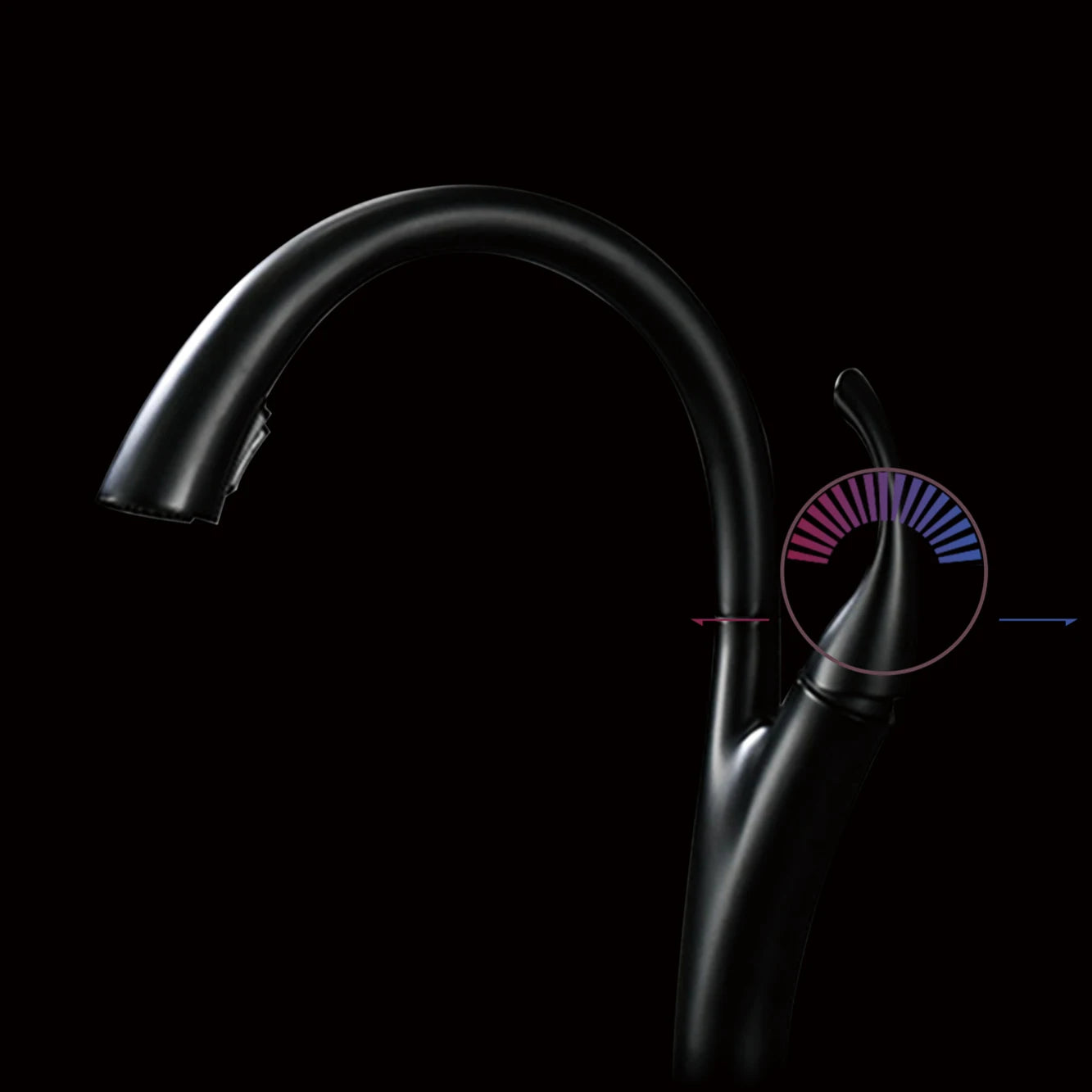 Dual-spray pull-out kitchen faucet by MC THE BLACK DIAMOND with sleek chrome finish and ergonomic design.