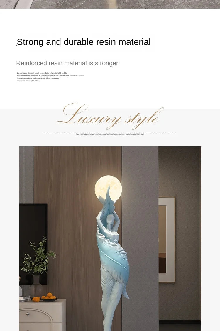 Modern HomeDecor abstract feather girl sculpture by 𝕄𝕔 𝕋𝕙𝕖 𝔹𝕝𝕒𝕔𝕜 𝔻𝕚𝕒𝕞𝕠𝕟