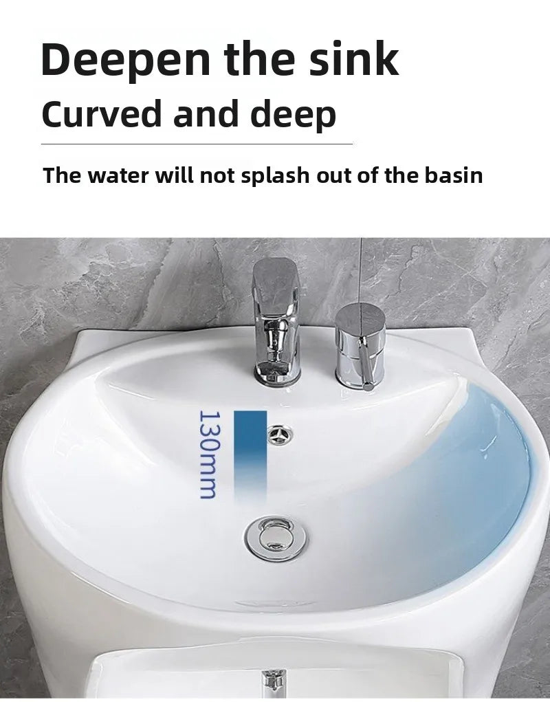 Ceramic Wudu basin by MC THE BLACK DIAMOND, wall-mounted and floor-standing Muslim foot wash basin for ritual cleansing.