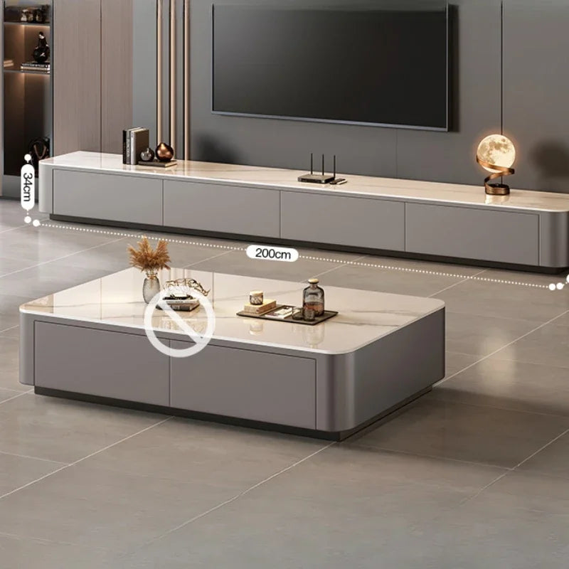 Luxury TV stand by MC THE BLACK DIAMOND, modern home decor piece with sleek design and stylish wood finish.