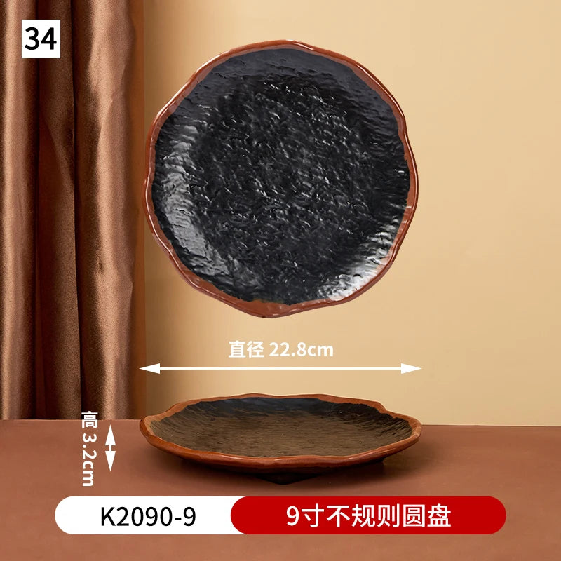 Japanese melamine dinner plate from 𝕄𝕔 𝕋𝕙𝕖 𝔹𝕝𝕒𝕔𝕜 𝔻𝕚𝕒𝕞𝕠𝕟�