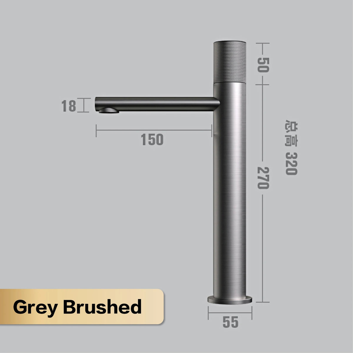 Black brass bathroom sink faucet with round handle by MC THE BLACK DIAMOND, designed for hand washing and modern bathroom decor.