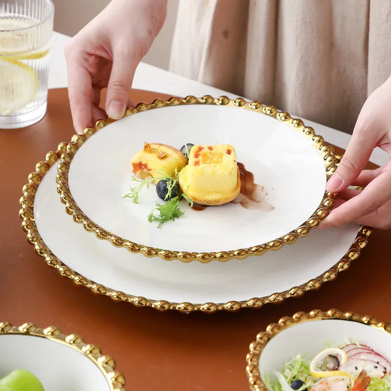 Nordic ceramic plates and bowls set by 𝕄𝕔 𝕋𝕙𝕖 𝔹𝕝𝕒𝕔𝕜 𝔻𝕚𝕒𝕞𝕠𝕟
