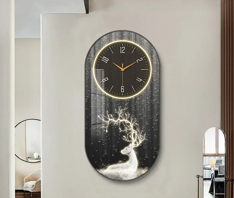 Luxury MC THE BLACK DIAMOND wall clock for living room, stylish decorative home decor with modern design.