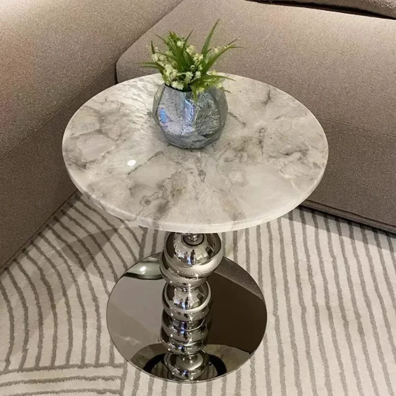 Natural marble Nordic-style coffee table by MC THE BLACK DIAMOND featuring a sleek, modern design for home decor.