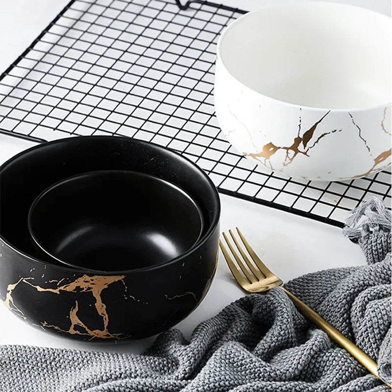Ceramic bowl from MC THE BLACK DIAMOND dinnerware set, home tableware collection, round with a smooth finish and elegant design
