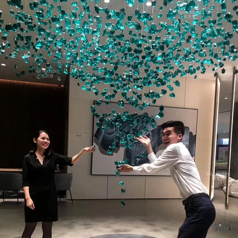 Modern Stone Crystal LED chandelier by 𝕄𝕔 𝕋𝕙𝕖 𝔹𝕝𝕒𝕔𝕜 𝔻𝕚𝕒𝕞𝕠𝕟�