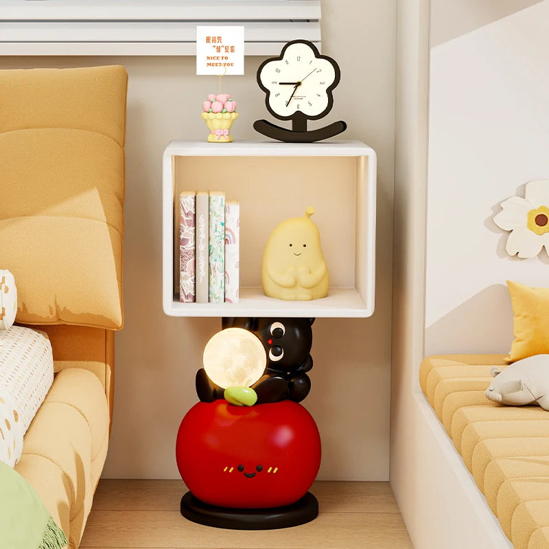 MC THE BLACK DIAMOND cartoon-themed children's nightstand table featuring a colorful, creative design for kids' rooms.