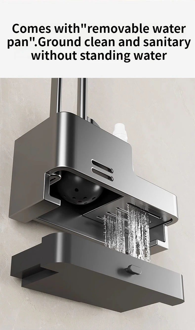 Wall-mounted bathroom brush holder by MC THE BLACK DIAMOND, sleek storage for bathroom brushes with wall mounting and modern design.